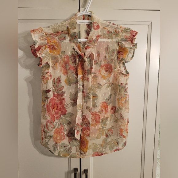 Mango Tops - Mango Multicolor Floral Blouse